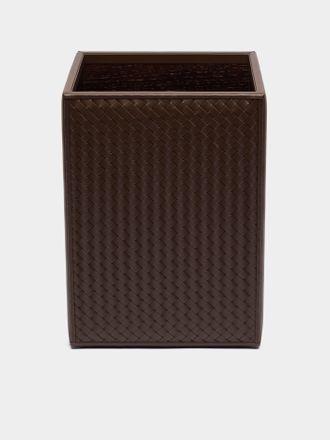 Riviere Woven Leather Bin