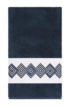 Linum Home Textiles Noah Embellished Bath Towel - Midnight Blue at Nordstrom Rack