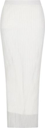 Sportmax Gebreid 2-Delig Stijlvol Album - Dames - Kokerrokken - Wit - S - Rokken