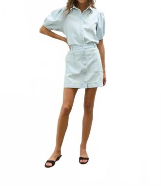 M&eacute;lissa Nepton Alison Mini Skirt In Bleached Blue