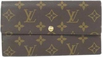 Louis Vuitton Pre-owned Monogram Long Wallet - Dames - Vintage Accessoires - Bruin - ONE Size - Vintage