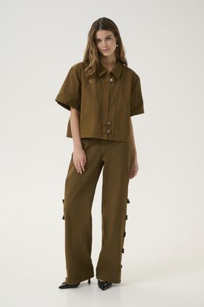Karen by Simonsen Korte mouwen shirt KBBenedicte Loose fit khaki