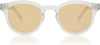Arise Collective Oval Full Rim Plastic Womens Sunglasses Clear Size 46 - Free Lenses - Arise Collective