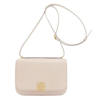 Loewe Pre-owned Shoulder Bag - Dames - Vintage Schoudertas - Beige - ONE Size - Leer - Vintage