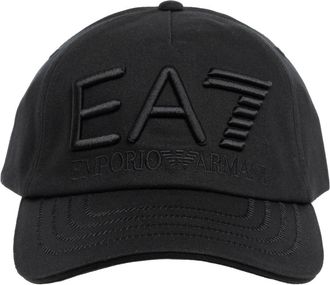 Emporio Armani Caps, male, Black, Size: ONE SIZE Adjustable Plain Logo Cap