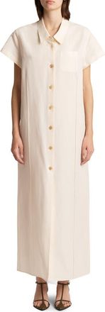 Khaite Effy Organza Shirtdress in Natural at Nordstrom, Size X-Small