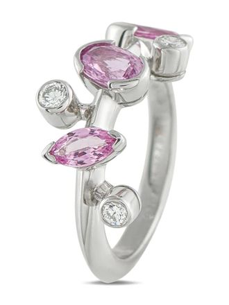 Cartier Meli Melo platinum ring met roze saffier en diamant - Zilver