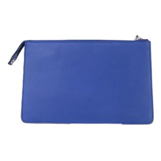 Fendi Pre-owned Clutches, male, Blue, Size: ONE SIZE Pre-owned 7Va350 Leather Clutch Bag