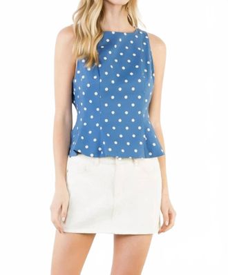 THML Clothing Polka Dot Top In Blue