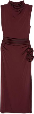 Magda Butrym Red Draped Dress - Womens - Viscose/Spandex/Elastane