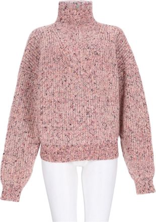 Isabel Marant Knitted Sweater with High Neckline and Puffed Sleeves