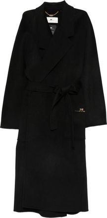 Elisabetta Franchi Belted Logo-plaque Coat