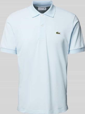 Lacoste Classic Fit Poloshirt mit Label-Badge in Hellblau, Gr&ouml;&szlig;e M