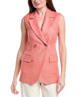 PESERICO Linen-Blend Waistcoat