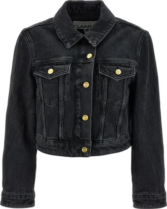 Ganni Chaqueta Vaquera Pesada - Jackets - Mujer - Negro - L