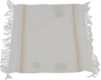 Herm&egrave;s Pre-owned Cotton Scarf - Dames - Vintage Accessoires - Wit - ONE Size - Katoen - Vintage