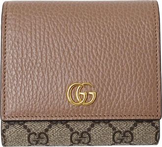 Gucci Pink Beige Gg Supreme Leather Wallet (Bi-Fold) (Pre-Owned)