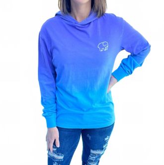 Ivory Ella Hoodie Shirt In Twilight Ombre
