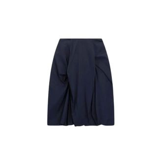 Liviana Conti Gathered Midi Skirt - female - Liviana Conti - Midi Skirts - Blue - S - Skirts