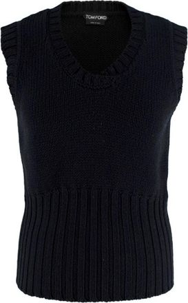 Tom Ford Black Wool Knitted Vest Size S