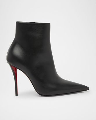 Christian Louboutin 100mm Miss Z Leather Booties