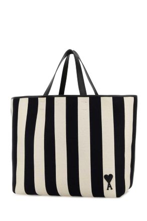 Ami Ull733aw0026 1360 Blanccremenoir Exterior: Fabric Borse A Mano Bag