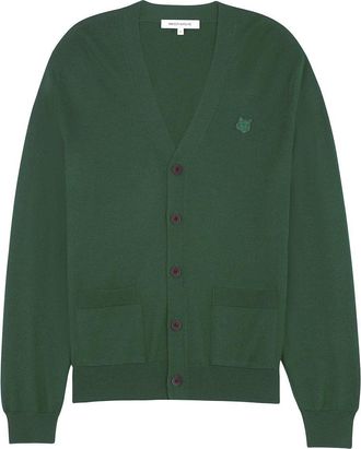 Maison Kitsuné Fox Head Patch Knit Cardigan