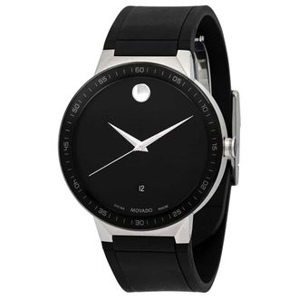 Movado Sapphire Quartz Black Dial Mens Watch 0607406