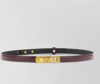 Alberta Ferretti leather striped buckle belt