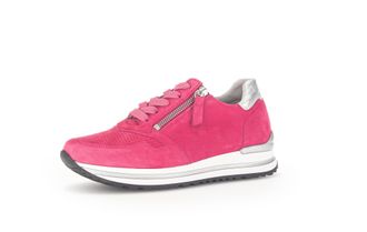 Gabor Womens Low-Top Trainers, Womens Low Shoes, Interchangeable Footbed, Comfortable Extra Width (H), Camelia Silver 44, 4.5 UK