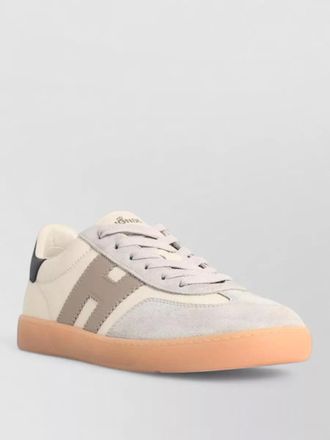Hogan cool leather sneakers contrast heel tab