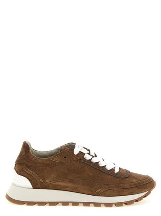 Brunello Cucinelli Brown Lace Up Sneakers