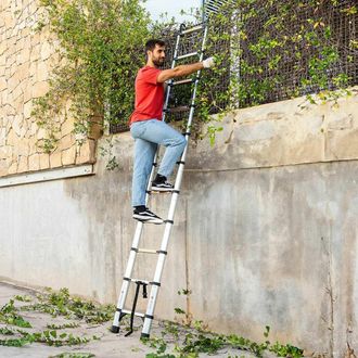 InnovaGoods Escalera Telesc&oacute;pica - Innovagoods - 3,2 M - 10 Pelda&ntilde;os - Aluminio - 150 Kg