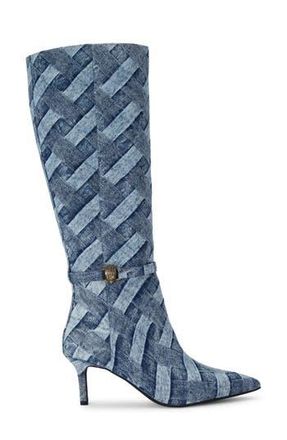 Kurt Geiger Kensington Denim Flexi Pointed Toe Boot in Navy at Nordstrom Rack, Size 6.5Us / 36.5Eu