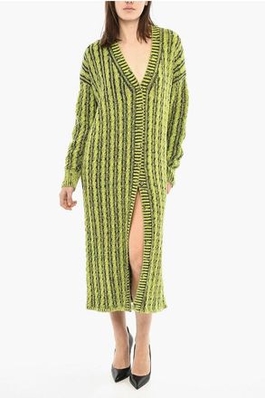 Diesel Maxi Dress M-PANAGIA With Crochet Cardigan And V-Neck size Xs