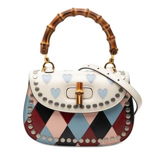 Gucci Pre-owned Gucci Small Calfskin Lovelight Bamboo Top Handle Bag Ladies PE07H2XFNZ8ET26O