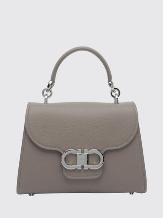 Ferragamo Double Gancini Mini Bag in Grained Calfskin with Removable Strap