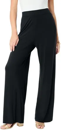 Roaman's Ultra Drape Pull On Pant in Black at Nordstrom, Size Medium