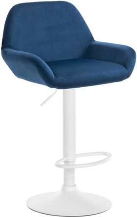 Clp Taburete de bar regulable y giratorio en Terciopelo Azul