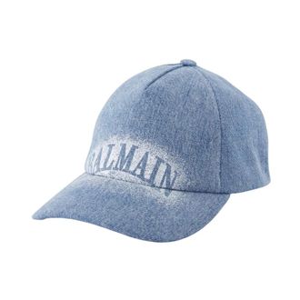 Balmain Emb Logo Hat - Heren - Petten - Blauw - ONE Size - Katoen - Accessoires
