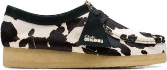 Clarks Wallabee Cow Print HairOn sandals - women - Calf Leather/Rubber/Calf Leather - 3.5 - Black