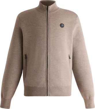 Fusalp Mayeul Cardigan - Heren - Sportshirts - Bruin - M - Wol - Fitness