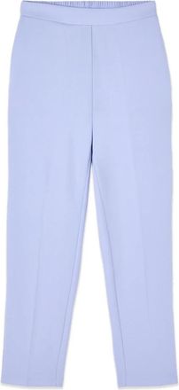 Oltre Regular broek van cr&ecirc;pe - Dames - Slim Fit Broeken - Blauw - M - Polyester - Broeken