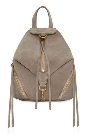 Rebecca Minkoff Mini Julian Suede Convertible Backpack in Clay at Nordstrom