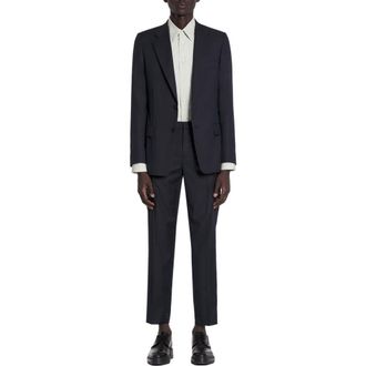 Lanvin Cigarette Trousers in Navy Blue at Nordstrom, Size 46 It