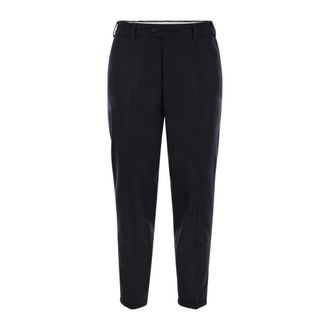 PT01 Nette Broek met Relaxte Pasvorm - Heren - Slim Fit Broeken - Blauw - W33 - Wol - Broeken