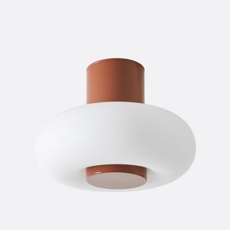 La Redoute Interieurs Plafondlamp of wandlamp, ijzer en opaline metaal, OMER