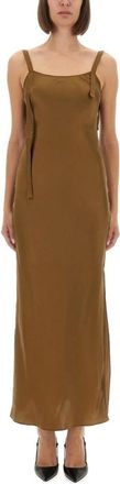 The Garment Maxi Slip Dress - Dames - Maxi kleedjes - Bruin - 2XS - Kleedjes