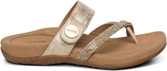 Aetrex Womens Izzy Sparkle Sandal In Gold