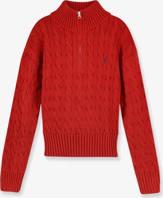 Ralph Lauren Maglia in cotone con logo in contrasto - POLO RALPH LAUREN - gender_Woman